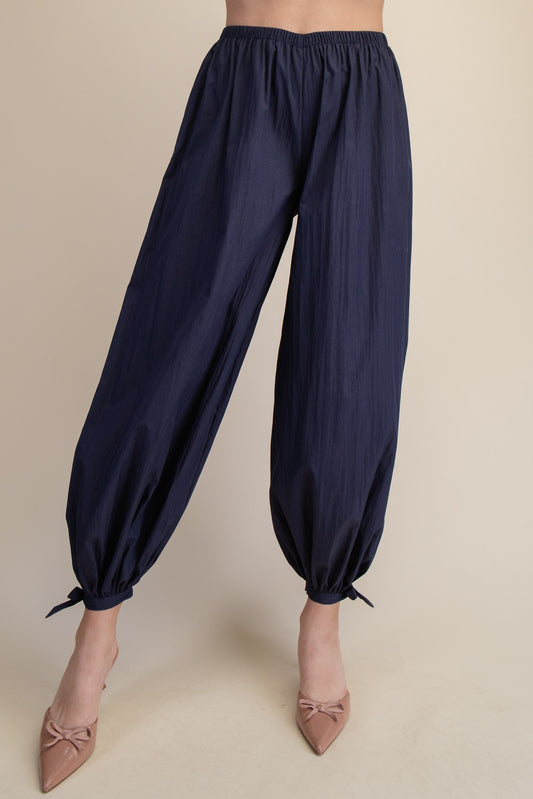 Flowy Balloon Ankle Tie Everyday Pants