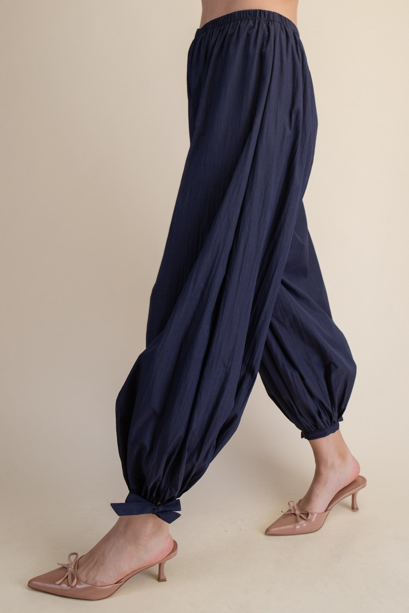 Flowy Balloon Ankle Tie Everyday Pants