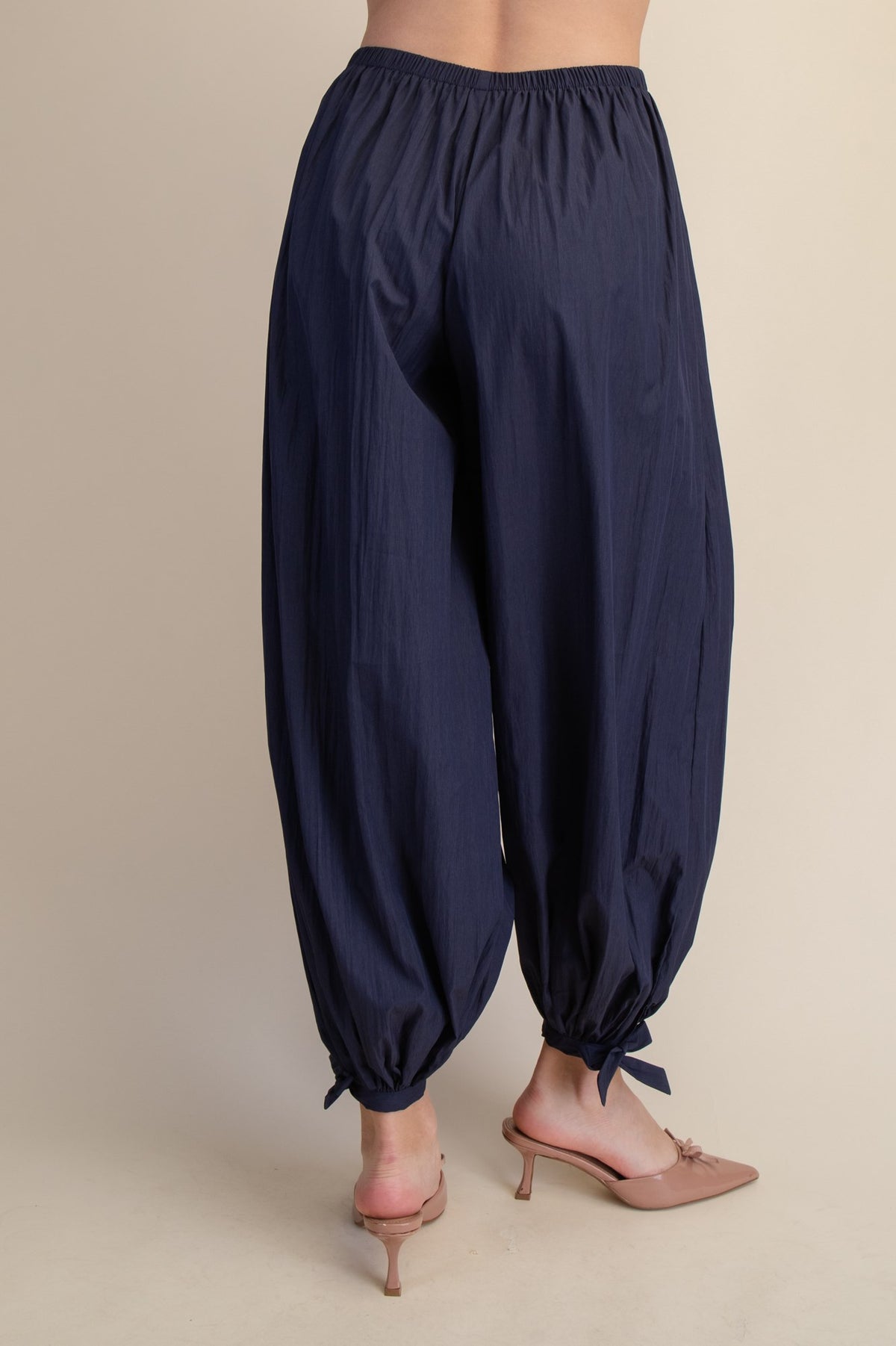 Flowy Balloon Ankle Tie Everyday Pants